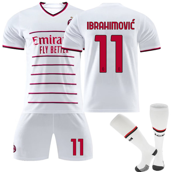 22-23 Ac Milan Away Set #11 Zlatan Ibrahimovic Fodboldtrøje M M