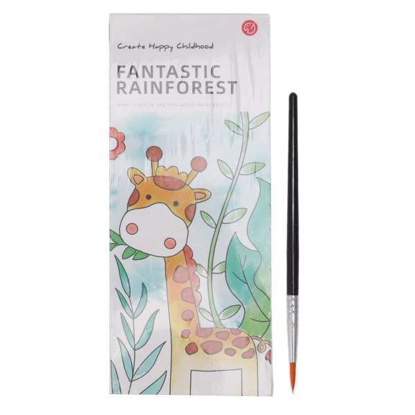 Travel Pocket Watercolour Book Varhaiskasvatustaide Akvarellimaalauskirja lapsille Fantasia Rainforest