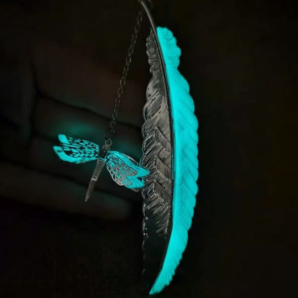 3D-metallbokmerker Lysende bokmerker Glow in the Dark Presenter til familievenn null - Ugle