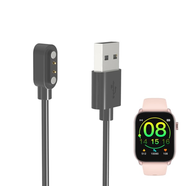 Smartwatch Laddningsställ Magnetisk Fäste Kompatibel med KW76 Laddningskabel 100 cm Sladdhållare Strömförsörjningsbas