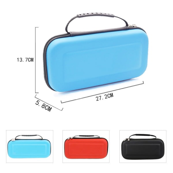 Kompatibel med Nintendo Switch OLED beskyttelsesväska Hard Pack NS opbevaringskasse Bærbar väska Switch- etui Blå