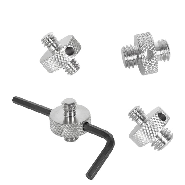 1/4\" till 1/4\" 1/4\" till 3/8\" 3/8\" till 3/8\" hanadapter för kameraskruv - C