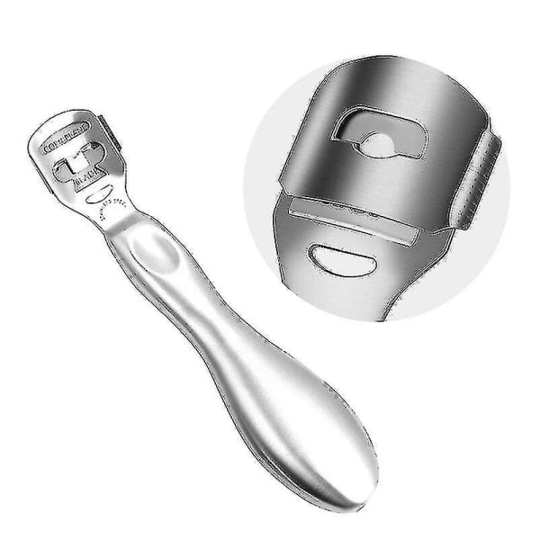 Fotfil för hård hud - 1 st Callus Remover Fot Rasp Verktyg Rakblad för fotpäl | Fotfilar (silver)