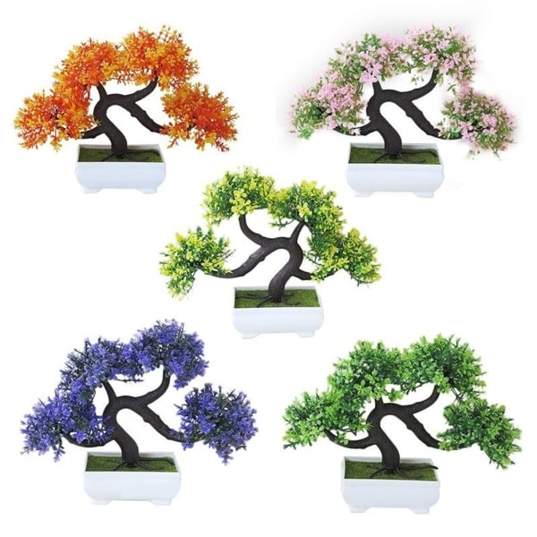1 kpl Tekokasvi Vierailija Tervehdys Mänty Puu Perinteinen Bonsai