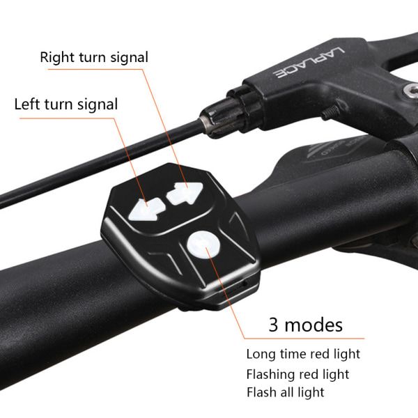 Cykel bakljus USB uppladdningsbar för smart trådlös fjärrkontroll blinker varningsljus