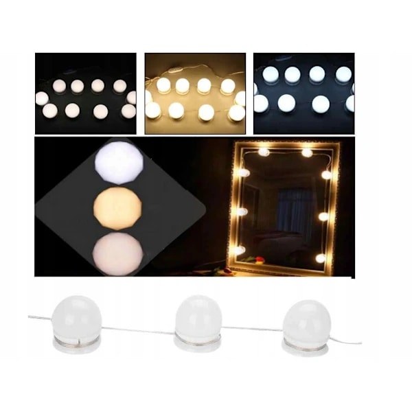 10pcs LED Lamps for Makeup Mirror Dressing Table - Attach around mirror