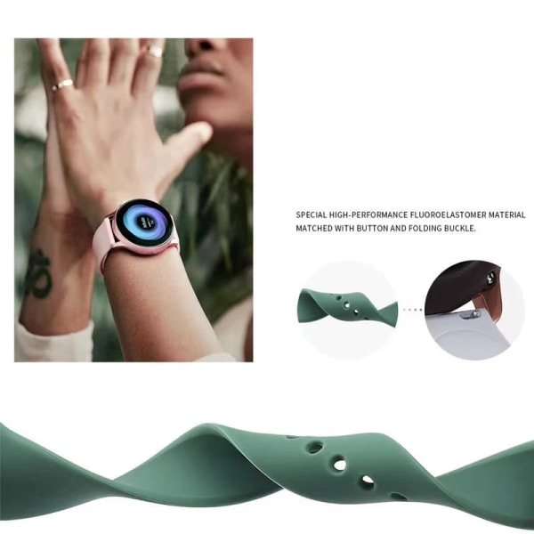 18 mm 20 mm 22 mm metalrem til Garmin Vivoactive 3 4 4s Band Watch Venu 2 2s SQ Forerunner 645 Armbånd Silikonløkke Nylon håndled Silicone Army Green Silicone Army Green 18MM