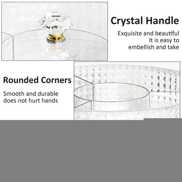 Fruit Bowl, with Lid, Round Bowl Food Storage Container, Compartment Box Transparent Organizer for Candy, Fruit, Nuts, Snacks