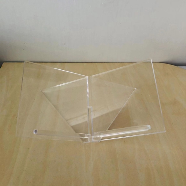 Kryssramme akryl bokholder Transparent akryl bokstativ, for lesing visning oppskrifter, kokebok, åpen bokstativ S