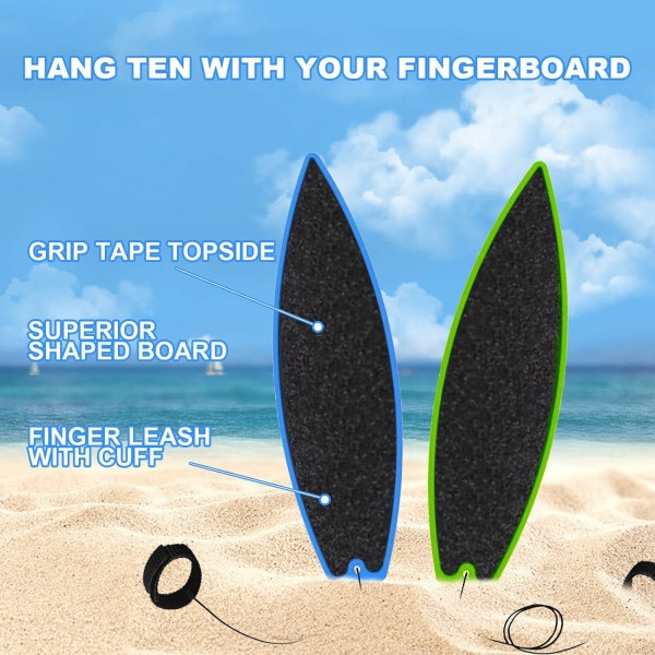 2 stk Finger Skateboard, Mini Finger Surfbræt, Finger