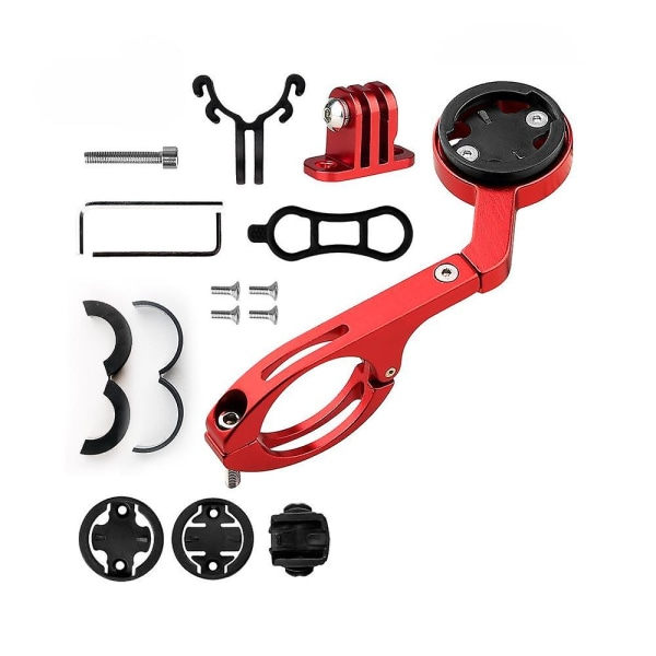 Cykel Mountainbike Multi-aluminiumlegering Stoppur Ram Funktion Landsvägscykel Universal Stoppur Förlängning Ficklampa Fäste Röd