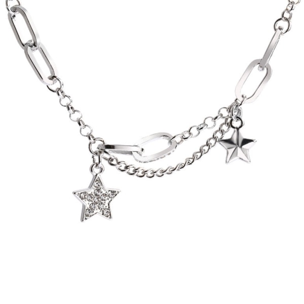 Pentagram Chain Choker Star Halsband Smycken Y2k Tillbehör Star Choker Legering Material Party Smycken För Kvinnor Present