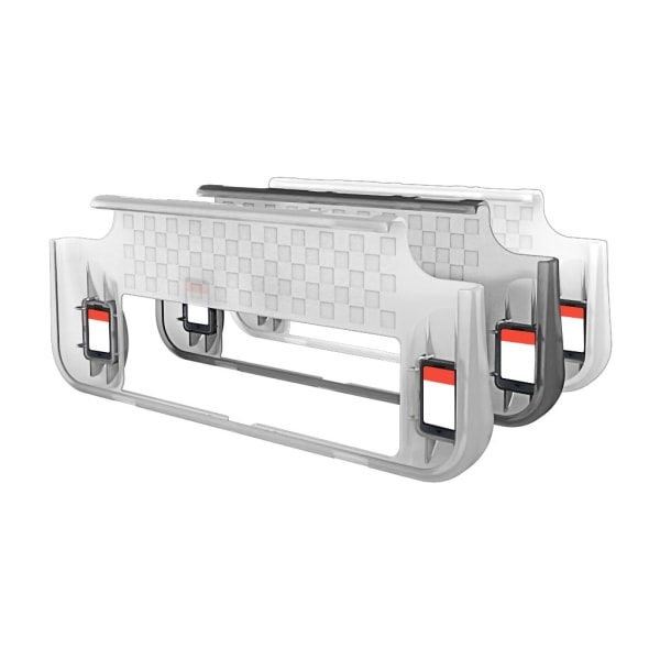 Transparent deksel for Switch OLED håndholdt kontrolldeksel Case transparent deksel Sølvgrå