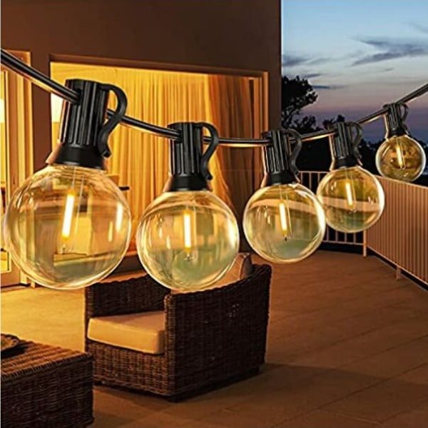15M ulkoilman LED-keijuvalot 26 E12 G40 muovilampulla ulkona