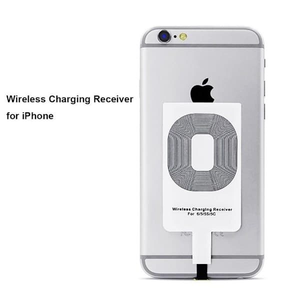 Qi-adapter - Trådløs mottaker for lading av iPhone - Hvit Hvit