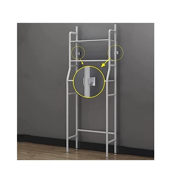 Badeværelseshylde 3-niveauer - Til toilet og vaskemaskine