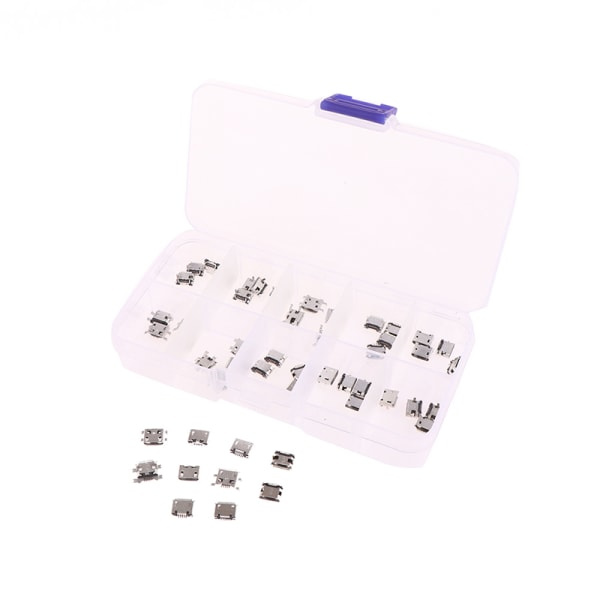 50st/låda 10 Modell Micro USB Hona 5pin DIP Typ B SMT USB Con 1pc