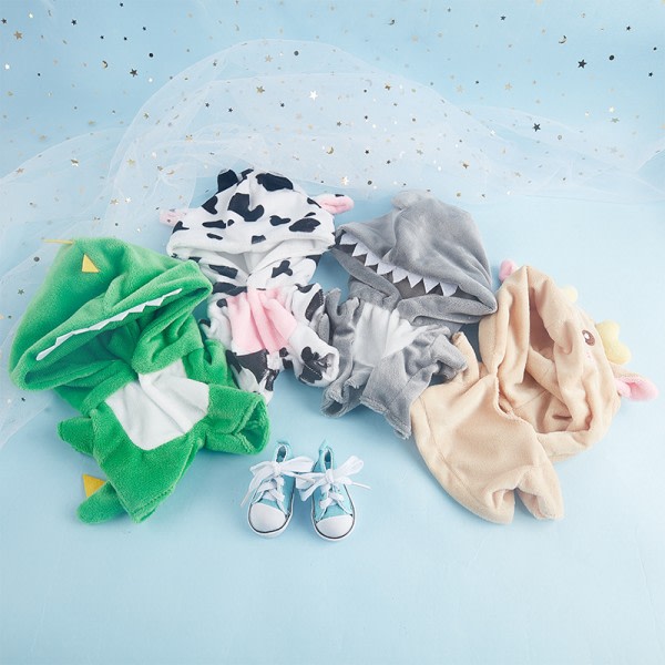 Onesie-housut 20cm Nukkehaalari Pyjama Nuket Vaatteet Nukketarvikkeet vihreä 20*12cm green 20*12cm
