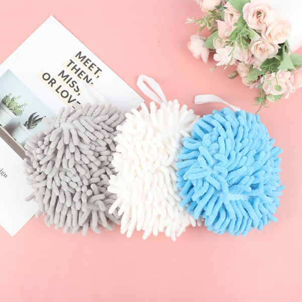 Håndklæde Køkkenhåndklæder Badeværelse Soft Plys Chenille Quick-Dr Grå onesize Gray onesize