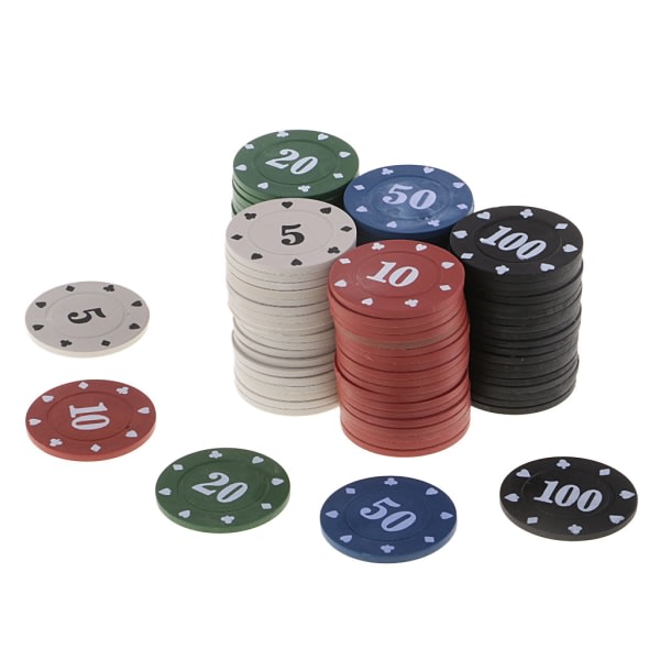 100x pelimerkit pokeripeliin kasinopeleihin virkistysrahasetti kasinopokerimerkit