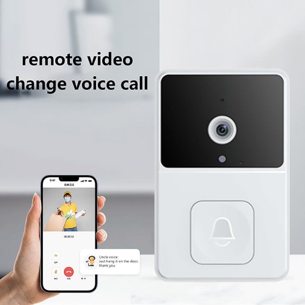 Wifi Video Dörrklocka Hd Ir Kamera Röst Intercom Rörelsedetektering
