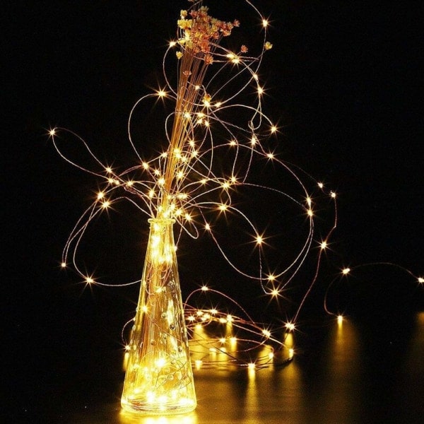 20 LED-slingor Batteridrivna Mini LED Fairy Lights 2M inomhus- och utomhusdekorationsljus för julbröllopsfest i sovrummet Hemmaträdgård