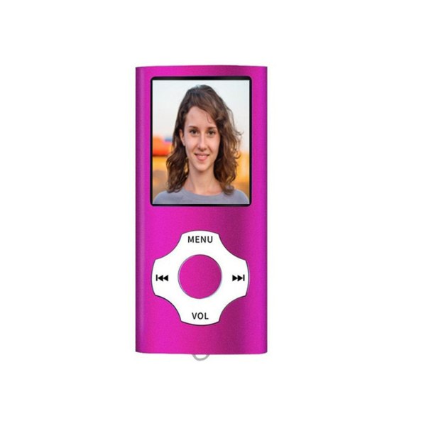 Bärbar Walkman Mp3-kort Mini Mp4-musiikkipelare E-boksinspelare Mp3 Rosa 32g