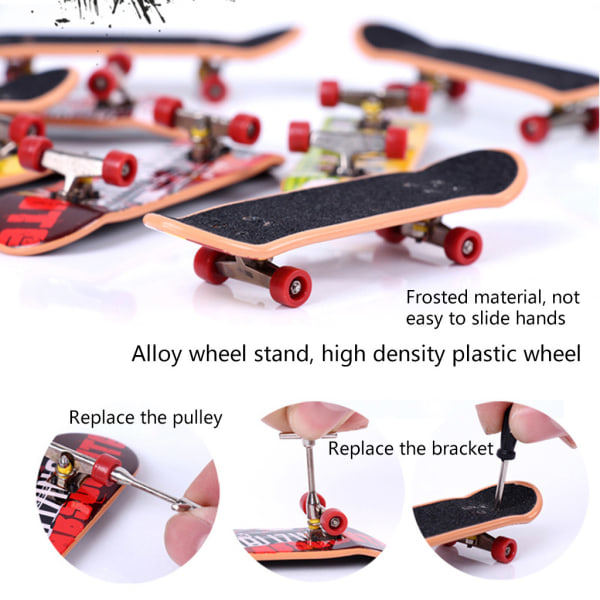 Mini Fingerboard Skateboard Bærbart Multifunktionelt Skateboard Sæt