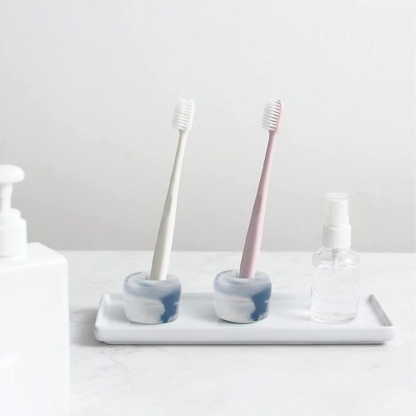 Keramisk tandborsthållare, manuell badrumstandborsthållare, hållare för tandborsthuvud och pennhållare för kontor