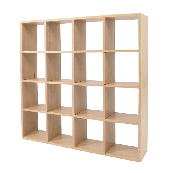 Miniforce Legetøj Miniature Opbevaringsstativ Dukkehuse Bogreol Miniature Bogreol Skab Dukkeskab (16,5x3,5cm, Assorteret Farve)