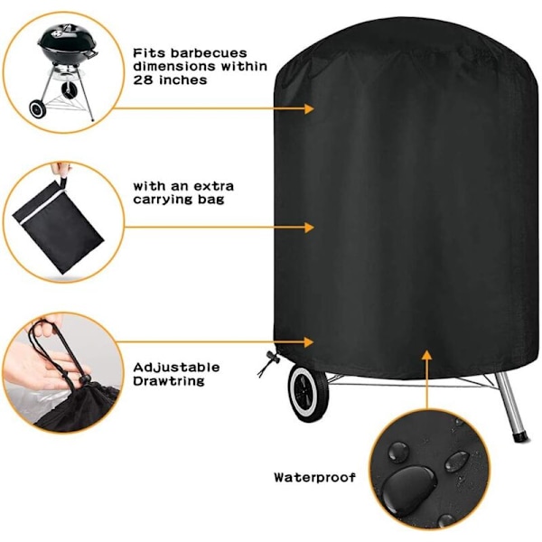 Grilltrekk Hagegrill og Uteservering Grill- og Røyketilbehør (58x78cm) svart