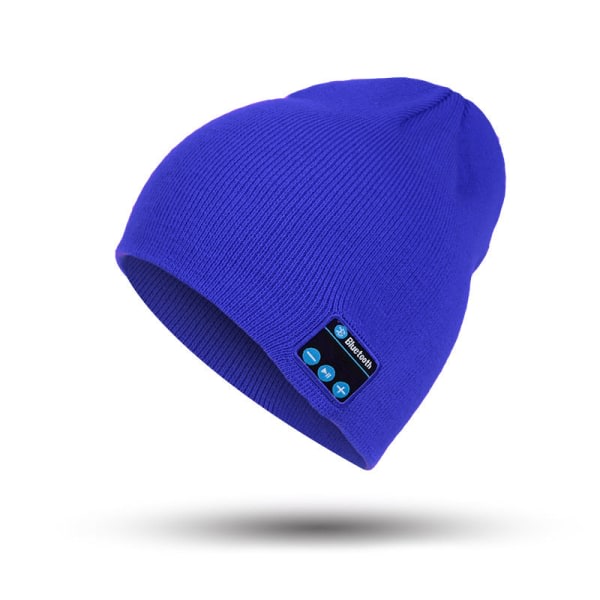 Musikk Bluetooth Headset Lue Hodetelefoner Cap Strikket Lue Høst og Vinter Varm Musikk Hodetelefon Cap Stereo Lake Blue Gjennomsnittlig størrelse Lake Blue Average size