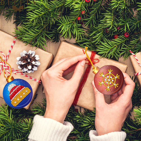 10 kpl DIY timantmaalaus joulukuusen riipus timanttiembroidery monivärinen