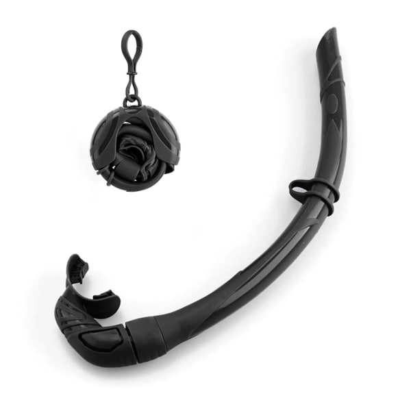 Foldbar snorkel i silikon med kompakt oppbevaringsboks Kvinner Menn Roll Up Snorkel Wet Snorkel for Snorkling
