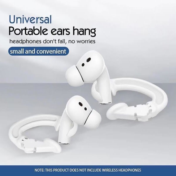 1 par skyddande öronkrokar Trådlös hörlurshållare Anti-förlorade öronsnäckor Öronkrokar för Airpods 1 2 Pro Tillbehör
