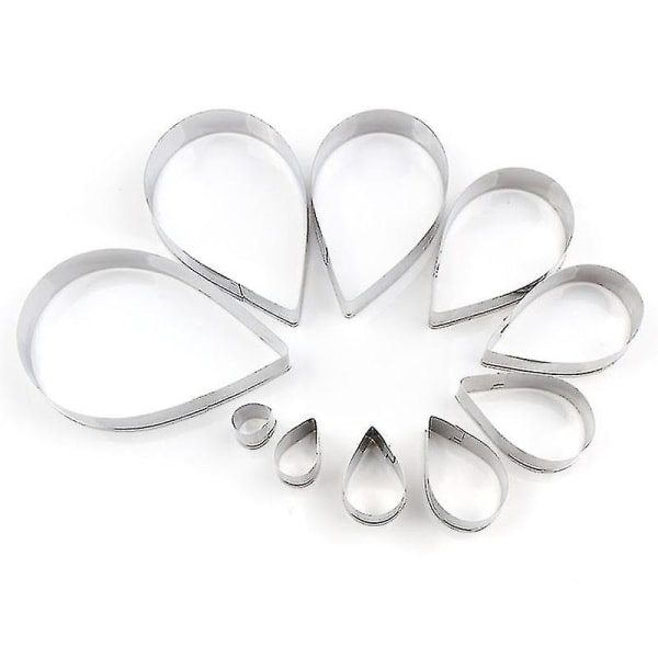 10 stk Petal Drop Rose Skjærefomer Brødbaking Muggform Kjeks Håndverk Gjør det selv Hy