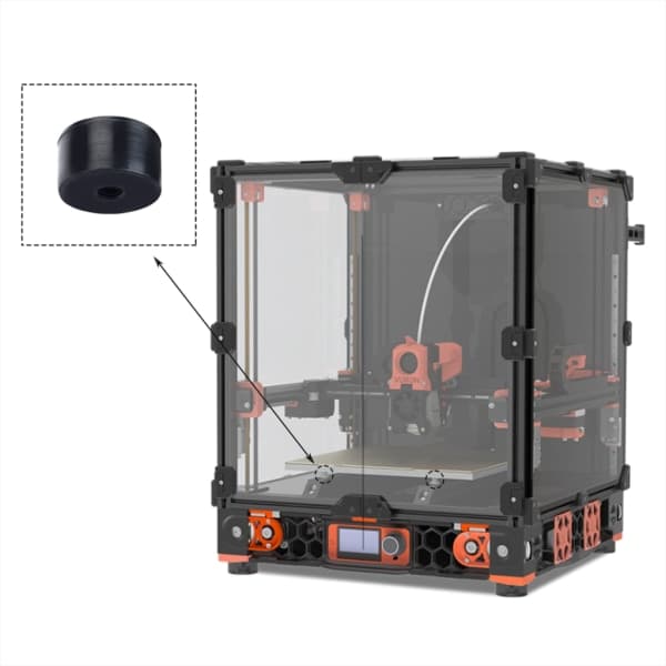 3D Printer Hot Bed Nivellering Silikon Søjlepude Sort Gummi Fødder til Voron