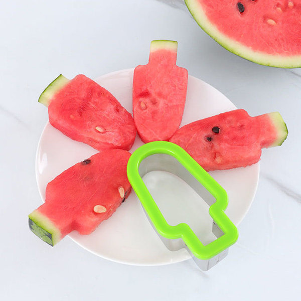 1 stk Rustfritt Stål Vannmelon og Popsicle Form Slicer