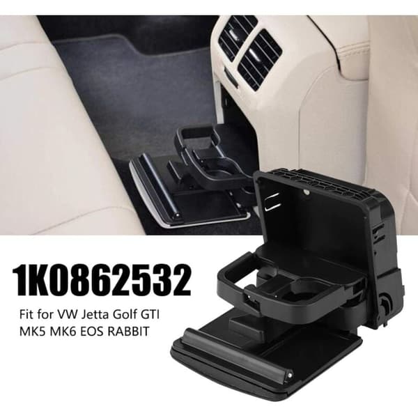 Bil Koppholder Bakre Armlene Senterkonsoll Koppholder for Jetta Golf GTI MK5 MK6 EOS Rabbit 1K0862532