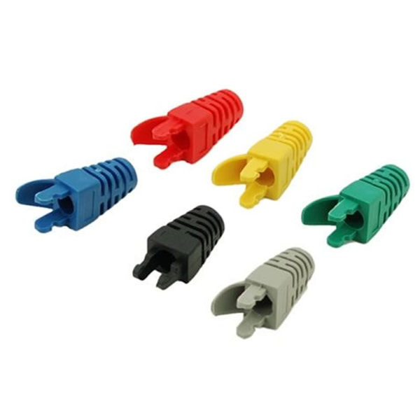 10/50 st/set RJ-45-kontakter Cat6 Cat5-kontakter Ethernet-nätverkskabel Dragavlastningslock RJ45-skydd 10 st
