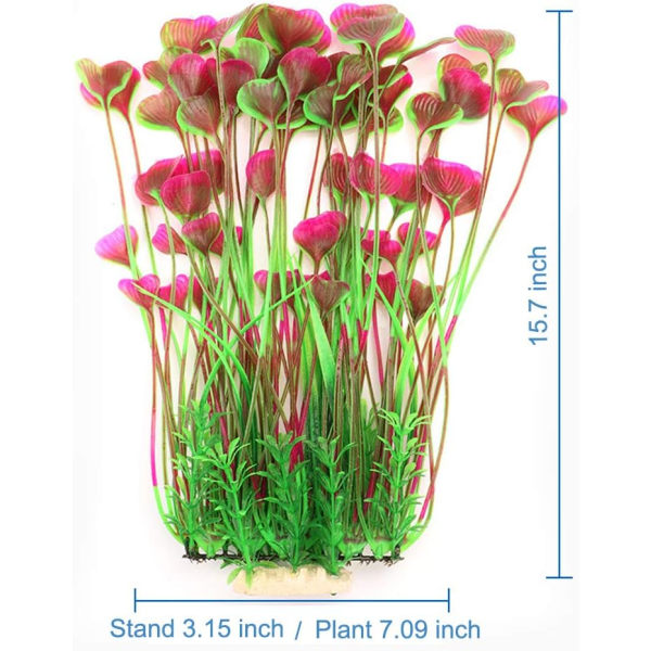 1 förpackning Stor akvarieväxt Konstgjord plast akvarium växt Dekorativ fisk akvarium dekoration akvarium landskap Simulering vattenväxt fake A