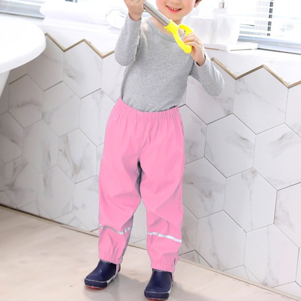 Regnbukse for barn - Vanntett - 98cm/122cm/138cm Rosa 134
