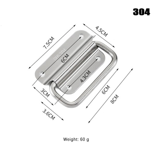 Skap Flight Case Solid Møbel Hardware Foldbart Håndtak For Sølv A5 Silver A5