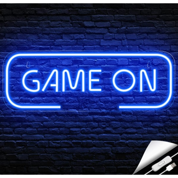 Neon Game On Neon de Gamer LED vägglampa dekoration