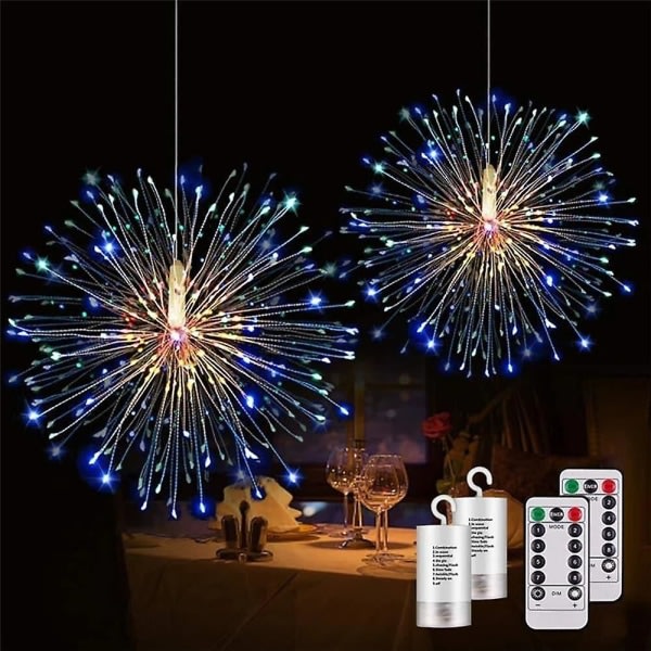 LED String Light 2st 180 LED Firework Lights 8 Mode