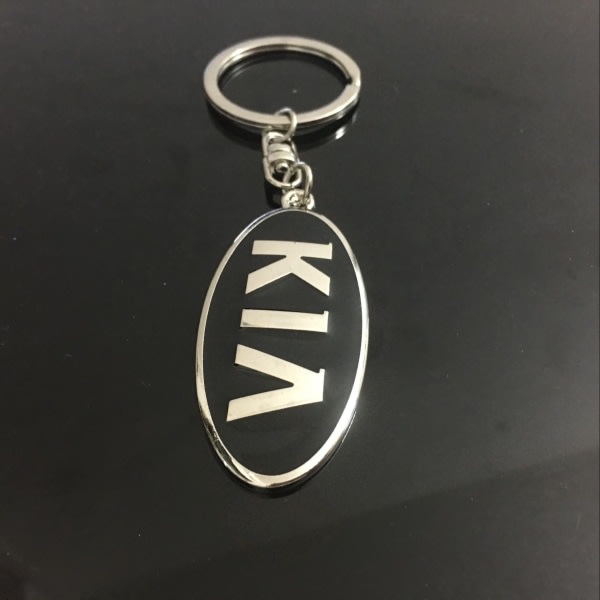 Ny nøglering med KIA-logo i metal-epoxi