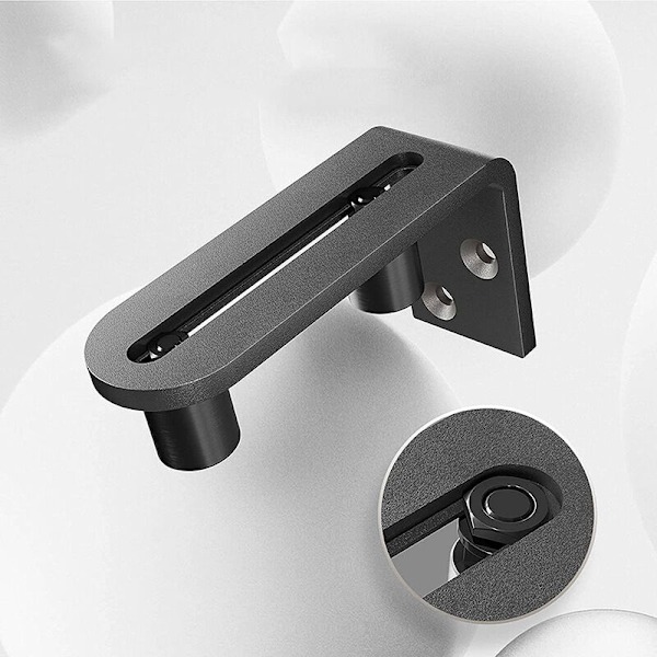 Gulvguide Skydedøre Vægmontering Justerbar Kugleleje Guide Sort - 120×50×60MM