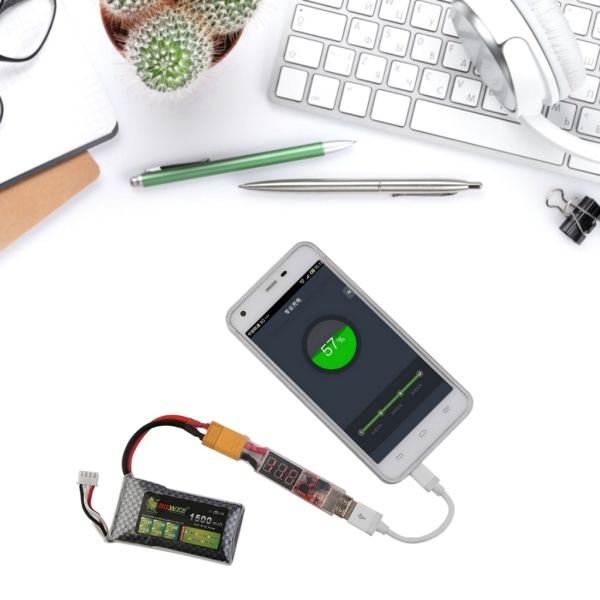 Pålidelig XT60/T-stik til USB-konverter Sikker og effektiv opladning til forskellige Lipo-batteripakker Effektiv opladning null - XT60-stik