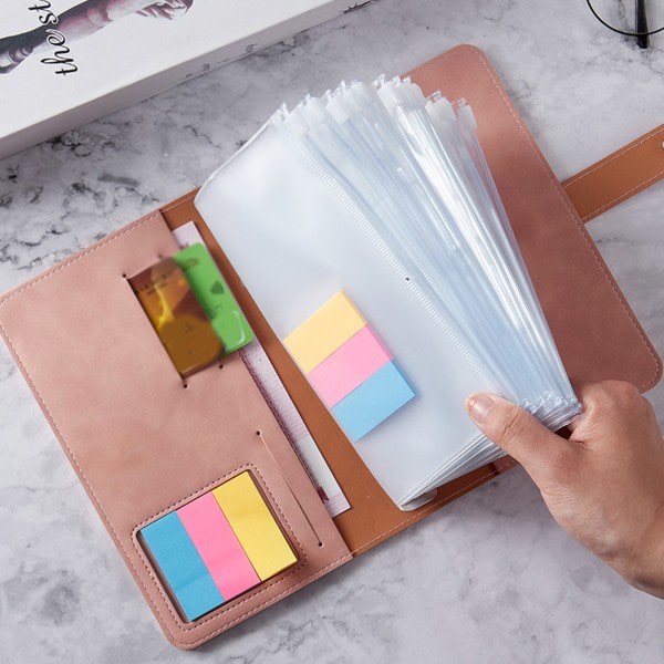 A6 Budget Binder Planner Pengar att spara för budgetering Clear Cash Budget Organizer Retro grön - 1