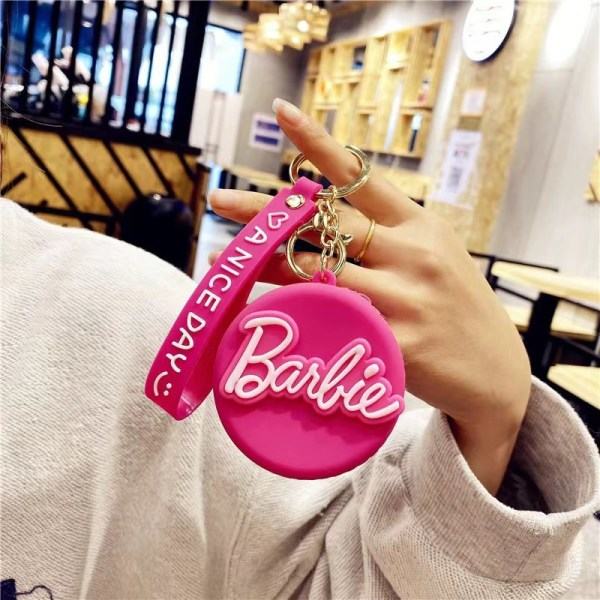 1. Barbie Rosa myntveske Nøkkelring Hodetelefoner Etui Ba